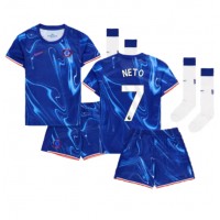 Camiseta Chelsea Pedro Neto #7 Primera Equipación para niños 2024-25 manga corta (+ pantalones cortos)